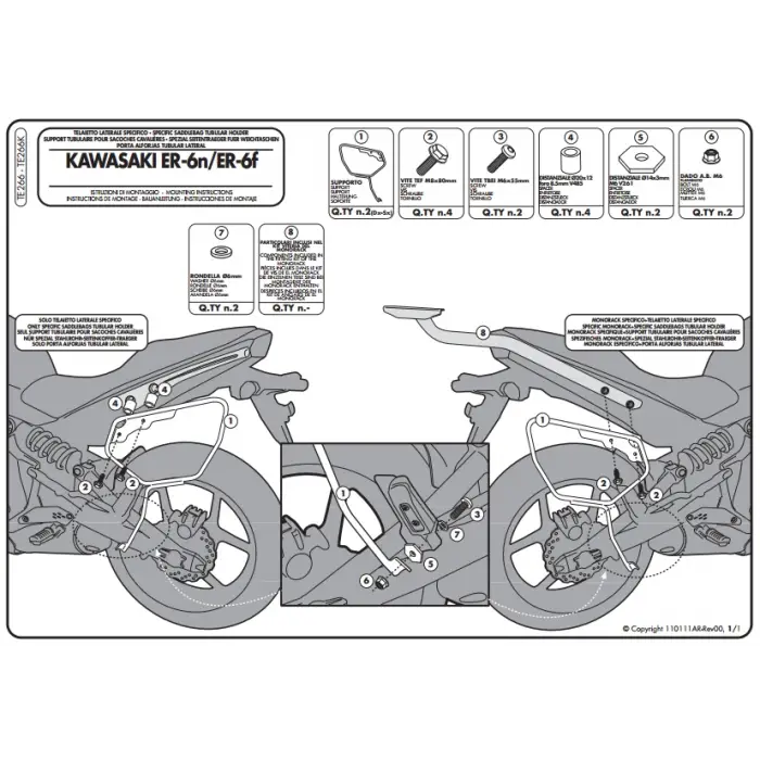 GIVITE266KAWASAKIER-6N-ER-6F(09-11)YANKUMAŞÇANTATAŞIYICI