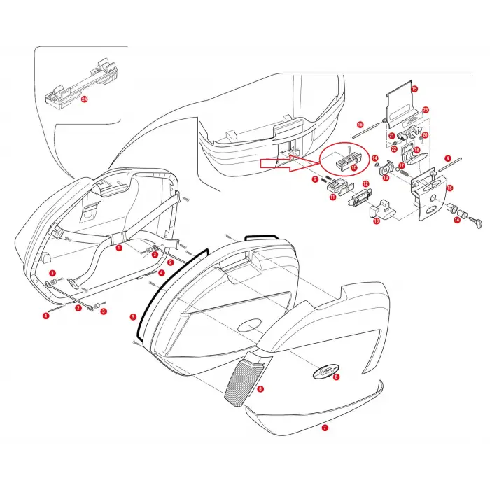 GIVI Z1404R ÇANTA İLETKEN DÜĞME V35