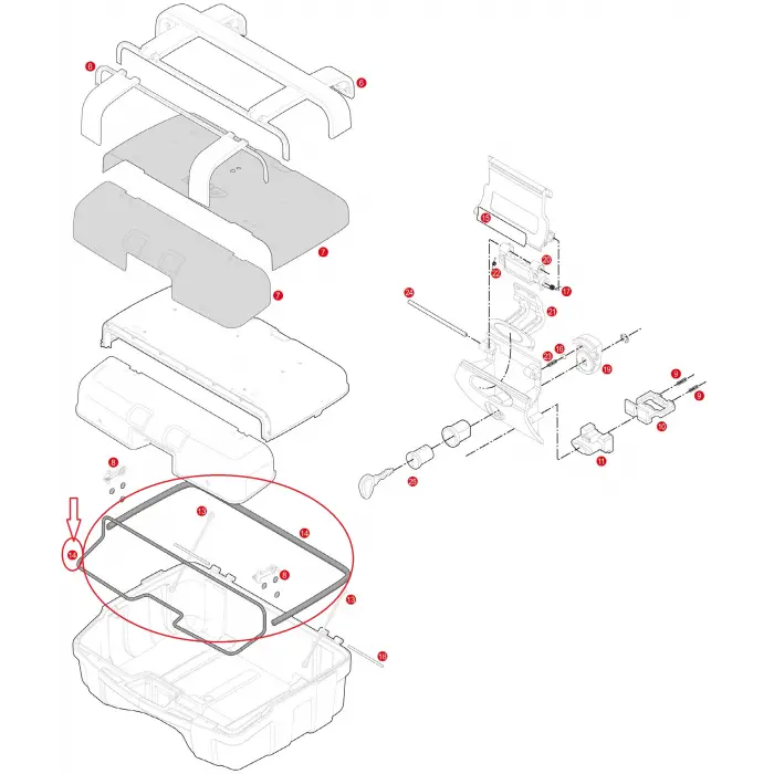 GIVI Z2072R ÇANTA KAPAK CONTASI TRK33-TRK46