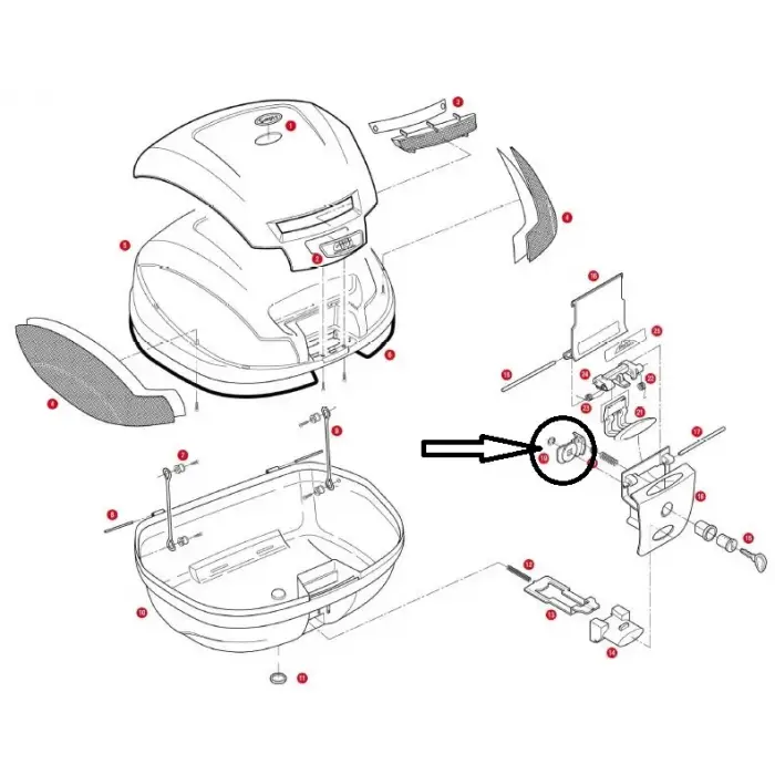 GIVIZ640RÇANTAİÇKİLİTTUTUCUV35-V46-TRK33-E470-E450-E370-E340-E260-E350