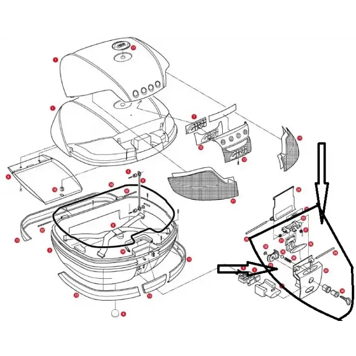 GIVIZ641NM2ÇANTAKİLİTMEKANİZMASIKIRMIZIANAHTARLIV46-V35