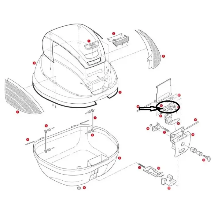 GIVIZ643NRÇANTAKİLİTPARÇASITRK33-V46-E370