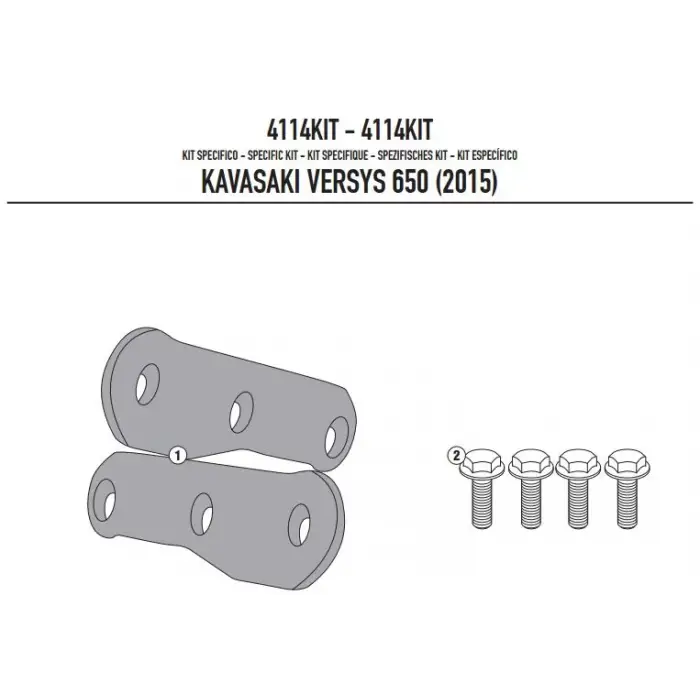 KAPPA 4114KITK KAWASAKI VERSYS 650 (15-24) YAN ÇANTA TAŞIYICI BAĞLANTI KITI