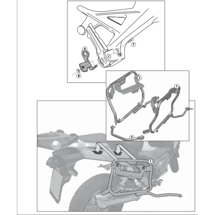 KAPPA KLXR1110 HONDA VFR 1200X CROSSTOURER (12-19) YAN ÇANTA TAŞIYICI