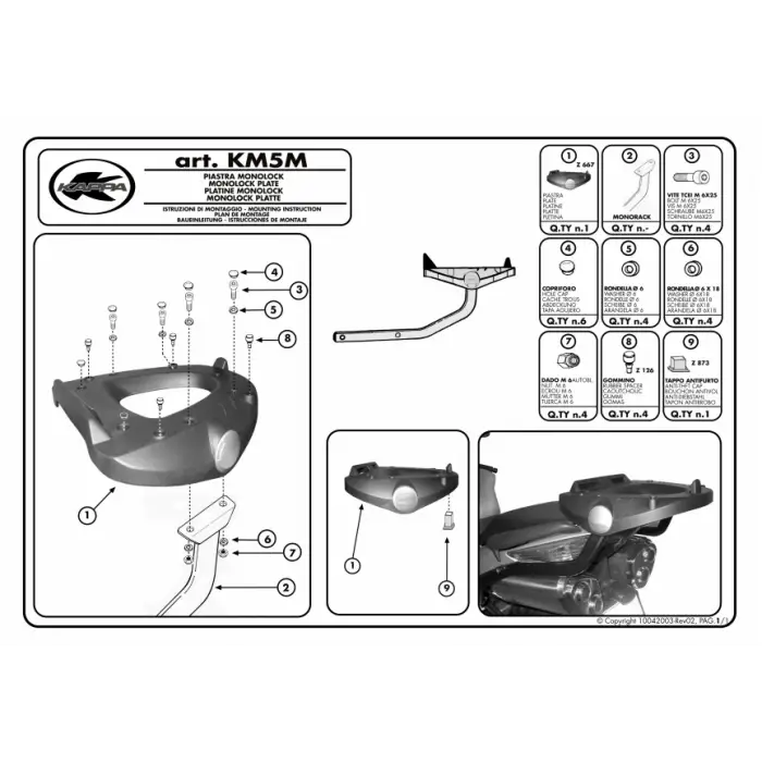 KAPPA KM5M UNIVERSAL ALT TABLA (MONOLOCK)