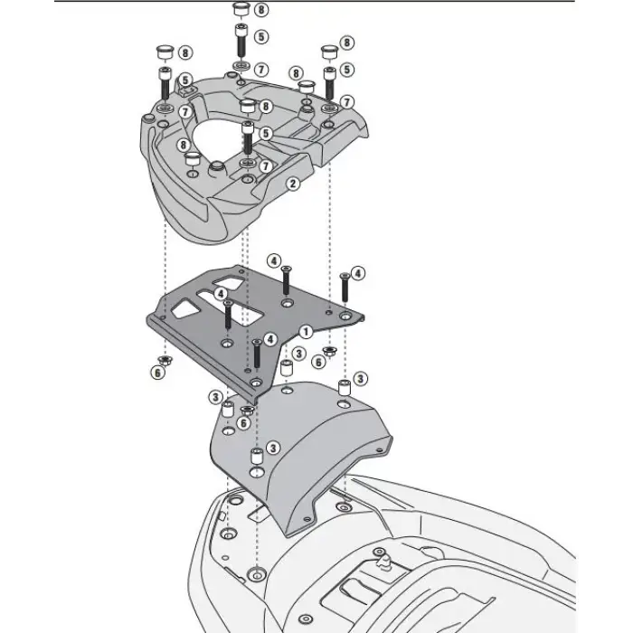 KAPPA KR1123MM HONDA FORZA 300 ABS (13-17) ARKA ÇANTA TAŞIYICI