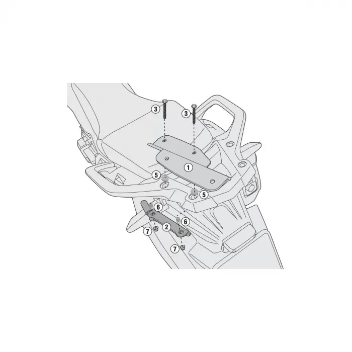 KAPPA KR1144 HONDA CRF1000 AFRICA TWIN (16-17) ARKA ÇANTA TAŞIYICI