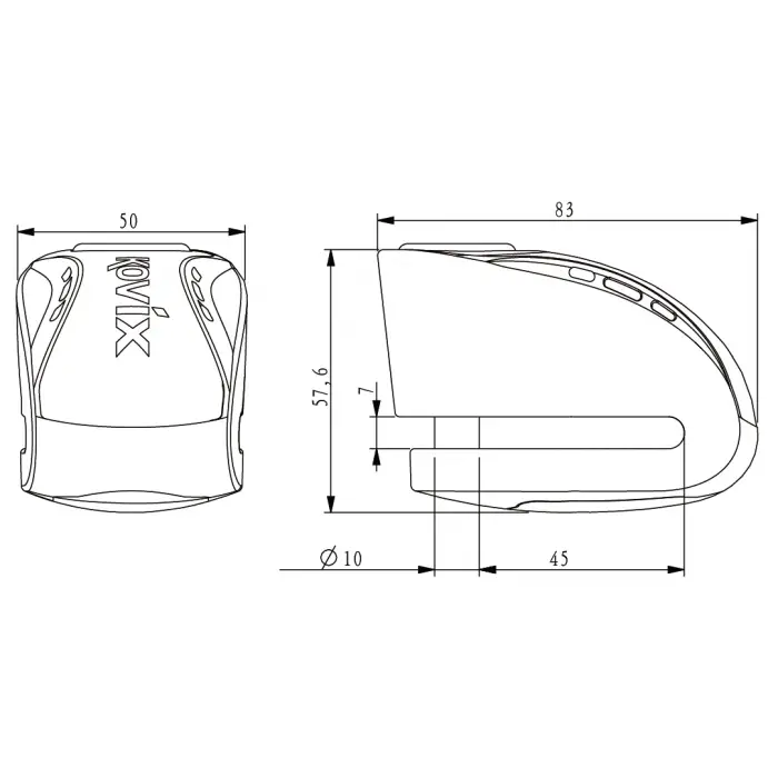 KOVIX KNX10-FG ALARMLI DİSK KİLİT YEŞİL