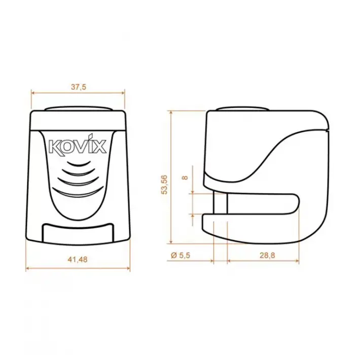 KOVIX KS6-FG ALARMLI DİSK KİLİT YEŞİL