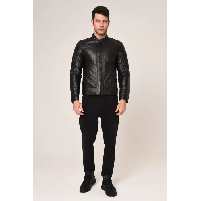 VEXO MOTO DERİ MONT SİYAH