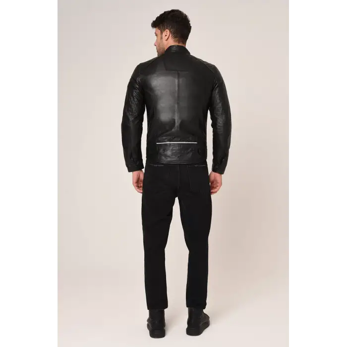 VEXO MOTO DERİ MONT SİYAH