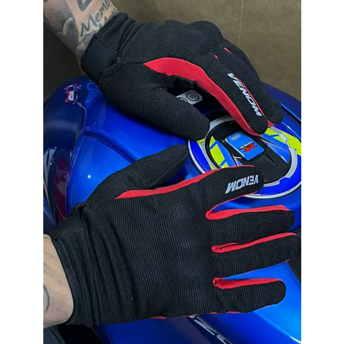 VENOM VNP-650 YAZLIK SİYAH-KIRMIZI ELDİVEN