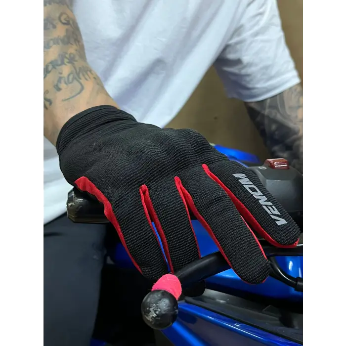 VENOM VNP-650 YAZLIK SİYAH-KIRMIZI ELDİVEN