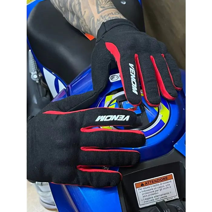 VENOM VNP-650 YAZLIK SİYAH-KIRMIZI ELDİVEN