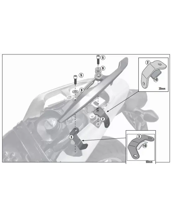 GIVI 1109FZ HONDA INTEGRA 700 (12-13) ARKA ÇANTA TAŞIYICI