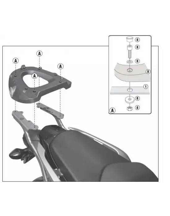 GIVI 1109FZ HONDA INTEGRA 700 (12-13) ARKA ÇANTA TAŞIYICI
