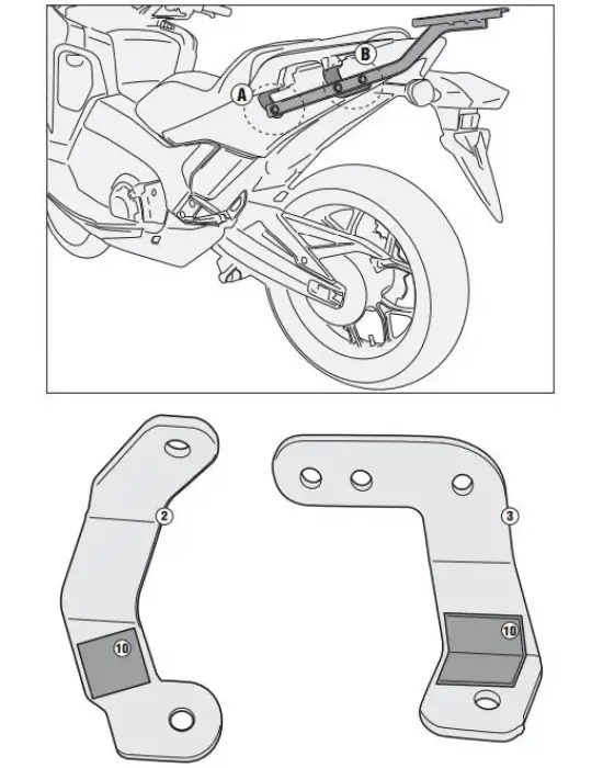 GIVI 1127FZ HONDA INTEGRA 750 (14-15) ARKA ÇANTA TAŞIYICI