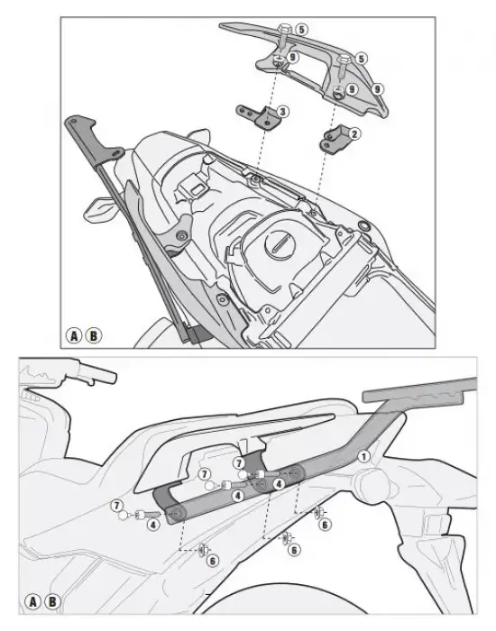 GIVI 1127FZ HONDA INTEGRA 750 (14-15) ARKA ÇANTA TAŞIYICI