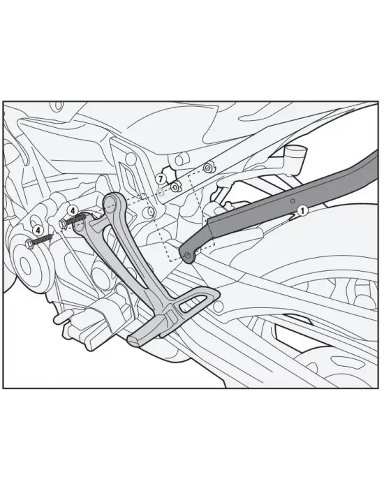 GIVI 2118FZ YAMAHA MT-07 (14-17) ARKA ÇANTA TAŞIYICI