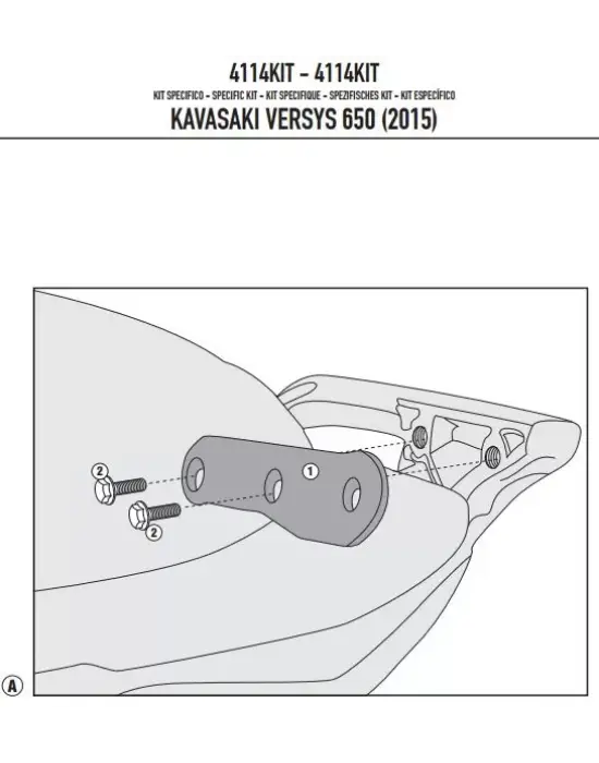 GIVI 4114KIT KAWASAKI VERSYS 650 (15-24) YAN ÇANTA TAŞIYICI BAĞLANTI KITI