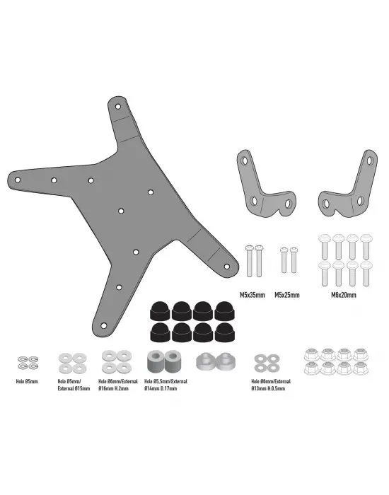 GIVI D7711KIT KTM390ADV.(20-24)-790ADV.(19-20)-790ADV. R (19-20)-890 ADV.(21-24) RÜZGAR SİPERLİK BAĞ