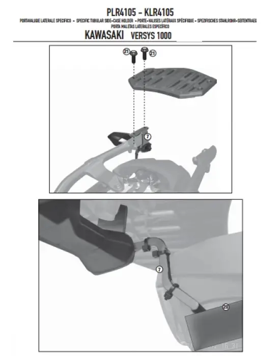 GIVI PLR4105 KAWASAKI VERSYS 1000 (12-14) YAN ÇANTA TAŞIYICI