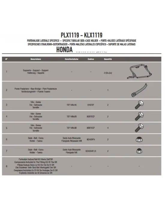 GIVI PLX1119 HONDA CB 500F - CBR 500R (13-15) YAN ÇANTA TAŞIYICI