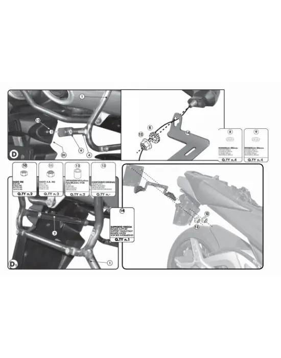 GIVI PLX538 SUZUKI GSR 600 (06-11) YAN ÇANTA TAŞIYICI