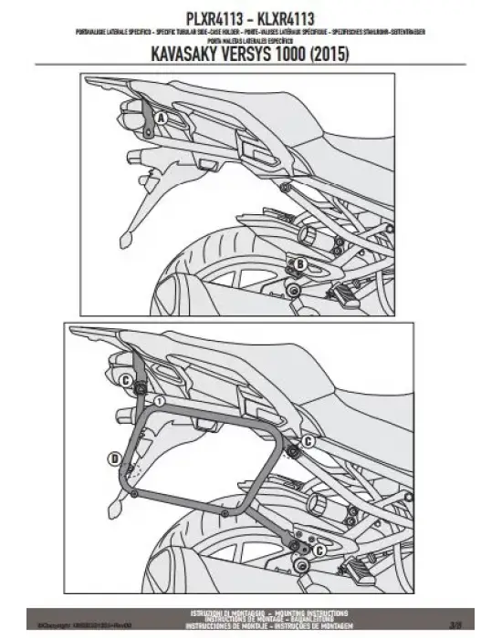 GIVI PLXR4113 KAWASAKI VERSYS 1000 (15-16) YAN ÇANTA TAŞIYICI