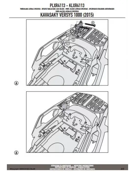 GIVI PLXR4113 KAWASAKI VERSYS 1000 (15-16) YAN ÇANTA TAŞIYICI