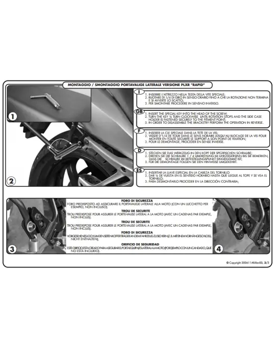 GIVI PLXR5100 BMW R 1200R (11-14) YAN ÇANTA TAŞIYICI