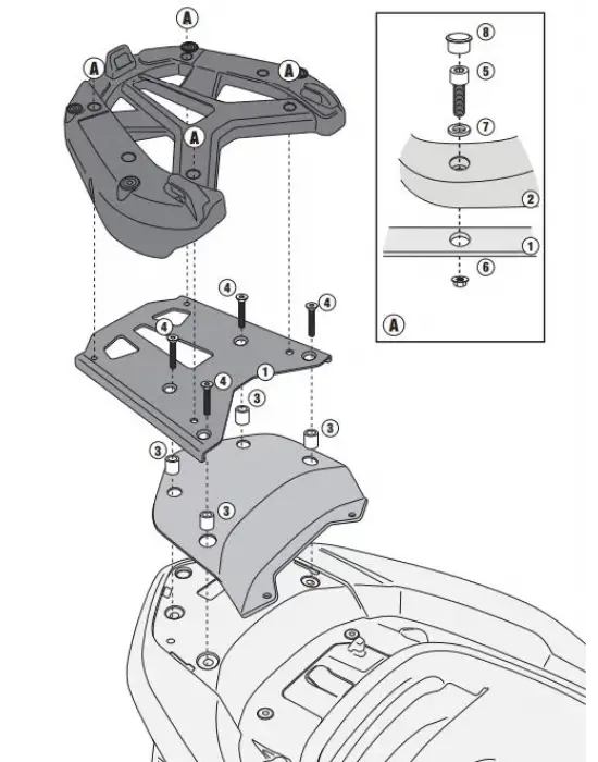 GIVI SR1123 HONDA FORZA 300 ABS (13-17) ARKA ÇANTA TAŞIYICI