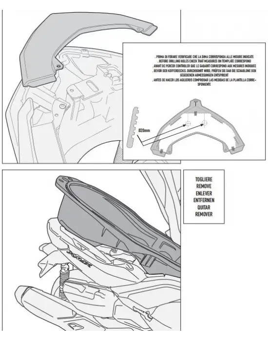 GIVI SR2111 YAMAHA X-MAX 400 (13-16) ARKA ÇANTA TAŞIYICI