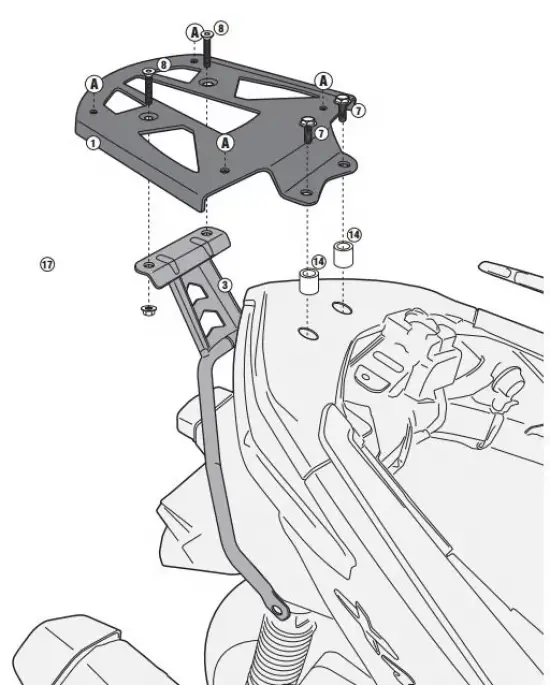 GIVI SR2111 YAMAHA X-MAX 400 (13-16) ARKA ÇANTA TAŞIYICI