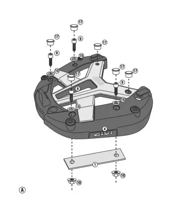 GIVI SR2111 YAMAHA X-MAX 400 (13-16) ARKA ÇANTA TAŞIYICI