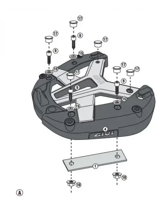 GIVI SR2117 YAMAHA X-MAX 125-250 (14-17) ARKA ÇANTA TAŞIYICI