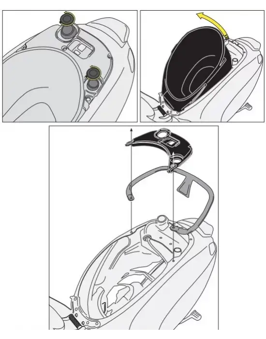 GIVI SR5608CR PIAGGIO VESPA PRIMAVERA 50-125 (14-25) - SPRINT 50-125 (14-15) ARKA ÇANTA TAŞIYICI