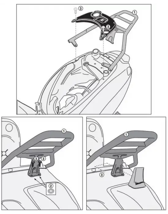 GIVI SR5608CR PIAGGIO VESPA PRIMAVERA 50-125 (14-25) - SPRINT 50-125 (14-15) ARKA ÇANTA TAŞIYICI