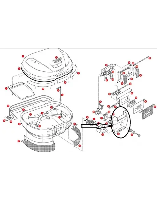 GIVI Z368N ÇANTA KİLİT MEKANİZMA KAPAK ALT E52
