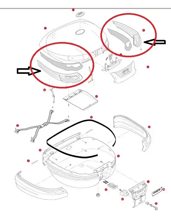 GIVI Z696R ÇANTA REFLEKTÖRÜ TAKIM E55
