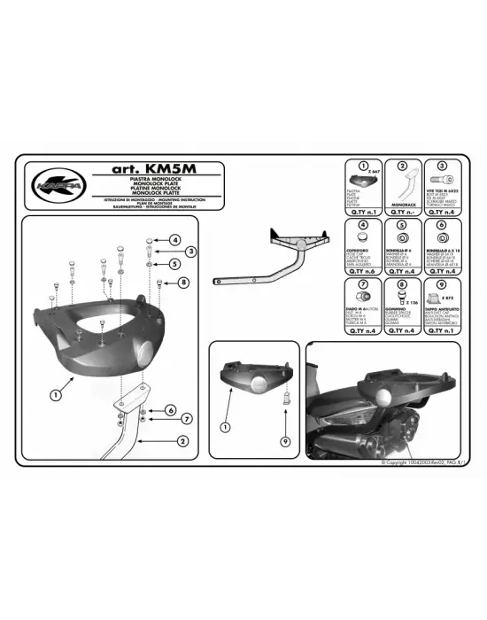 KAPPA KM5M UNIVERSAL ALT TABLA (MONOLOCK)