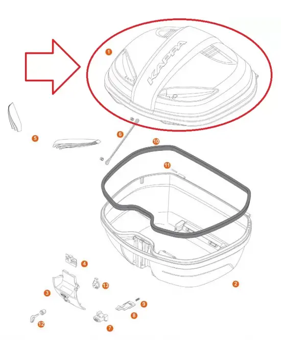 KAPPA ZK47CNM ÇANTA ÜST KAPAK SİYAH K47