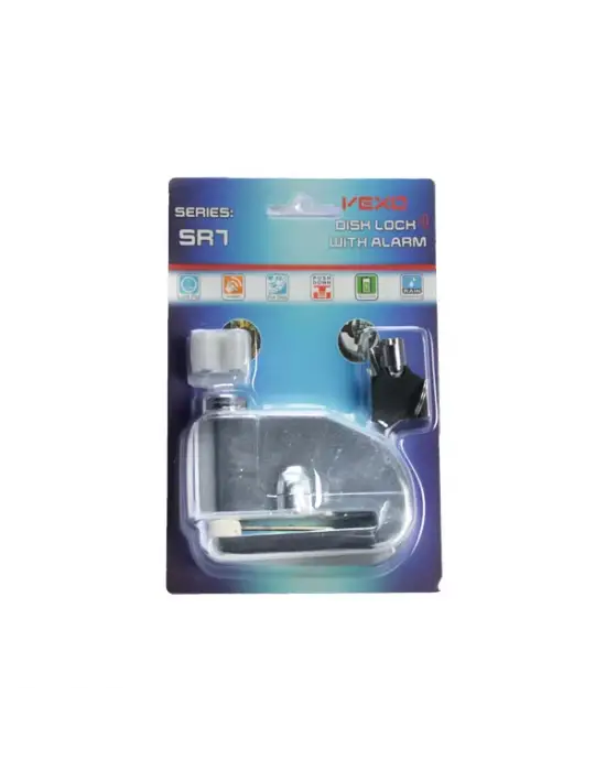 VEXO SR7 ALARMLI DİSK KİLİT GRİ