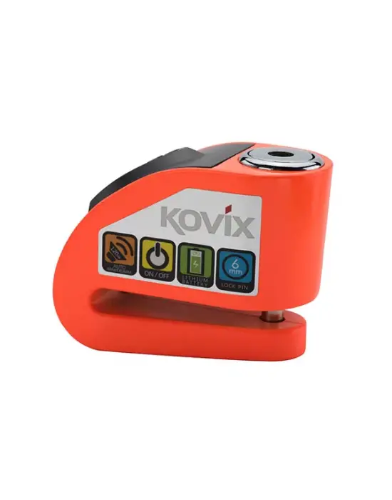 KOVIX KD6-FO ALARMLI DİSK KİLİT TURUNCU