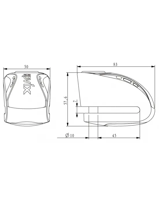 KOVIX KNX10-FG ALARMLI DİSK KİLİT YEŞİL