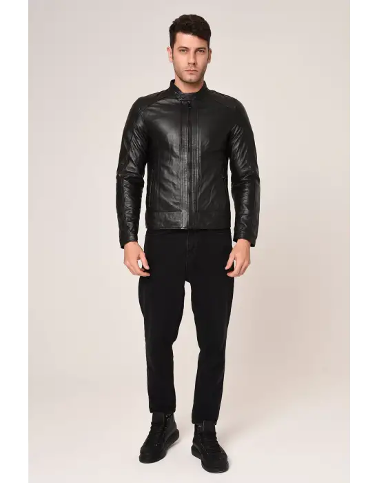 VEXO MOTO DERİ MONT SİYAH