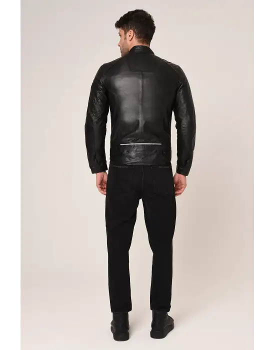 VEXO MOTO DERİ MONT SİYAH