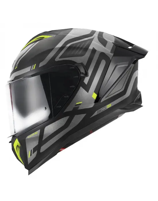 GIVI 50.3 QUASAR MAT SİYAH-TITANIUM-NEON SARI KASK