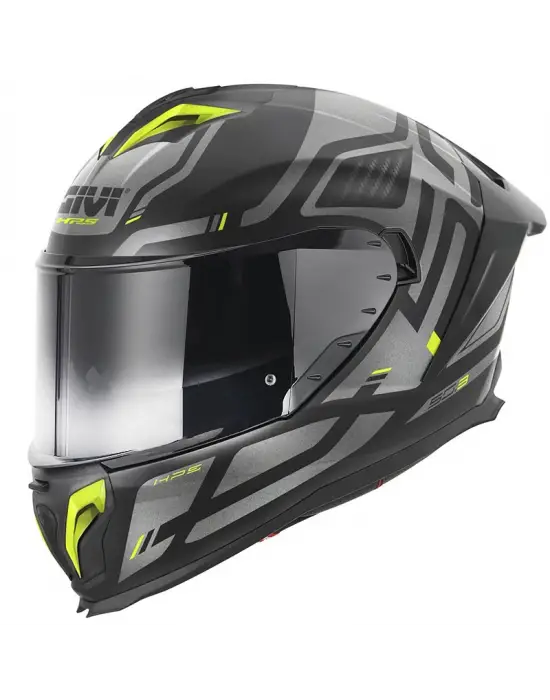 GIVI 50.3 QUASAR MAT SİYAH-TITANIUM-NEON SARI KASK