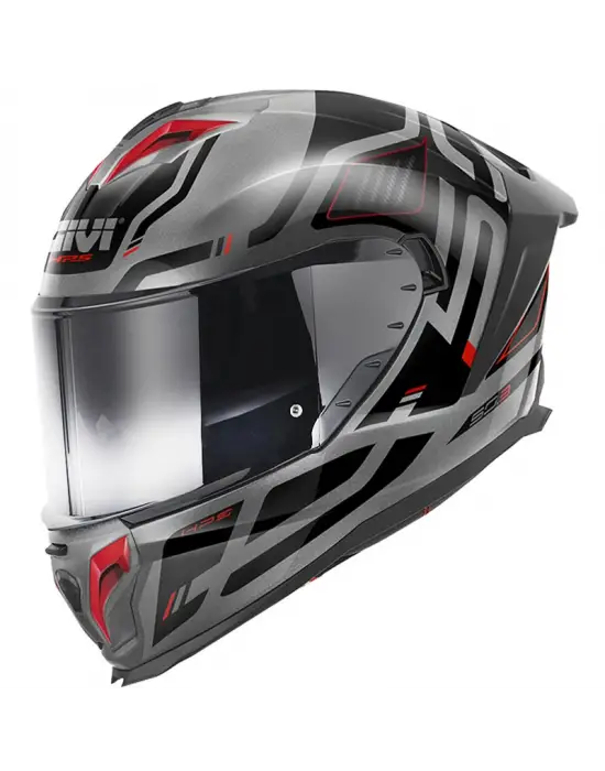 GIVI 50.3 QUASAR TITANIUM-SİYAH-KIRMIZI KASK